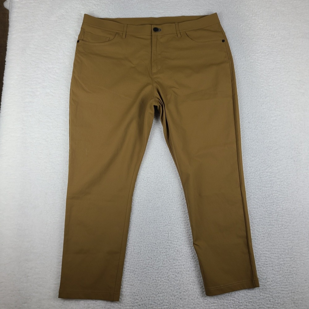 Public Rec Dealmaker Pants Mens 40x30 Brown Performance Preppy Tech Golf